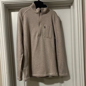 Woolrich Men's Taupe Zip-Up Sweater